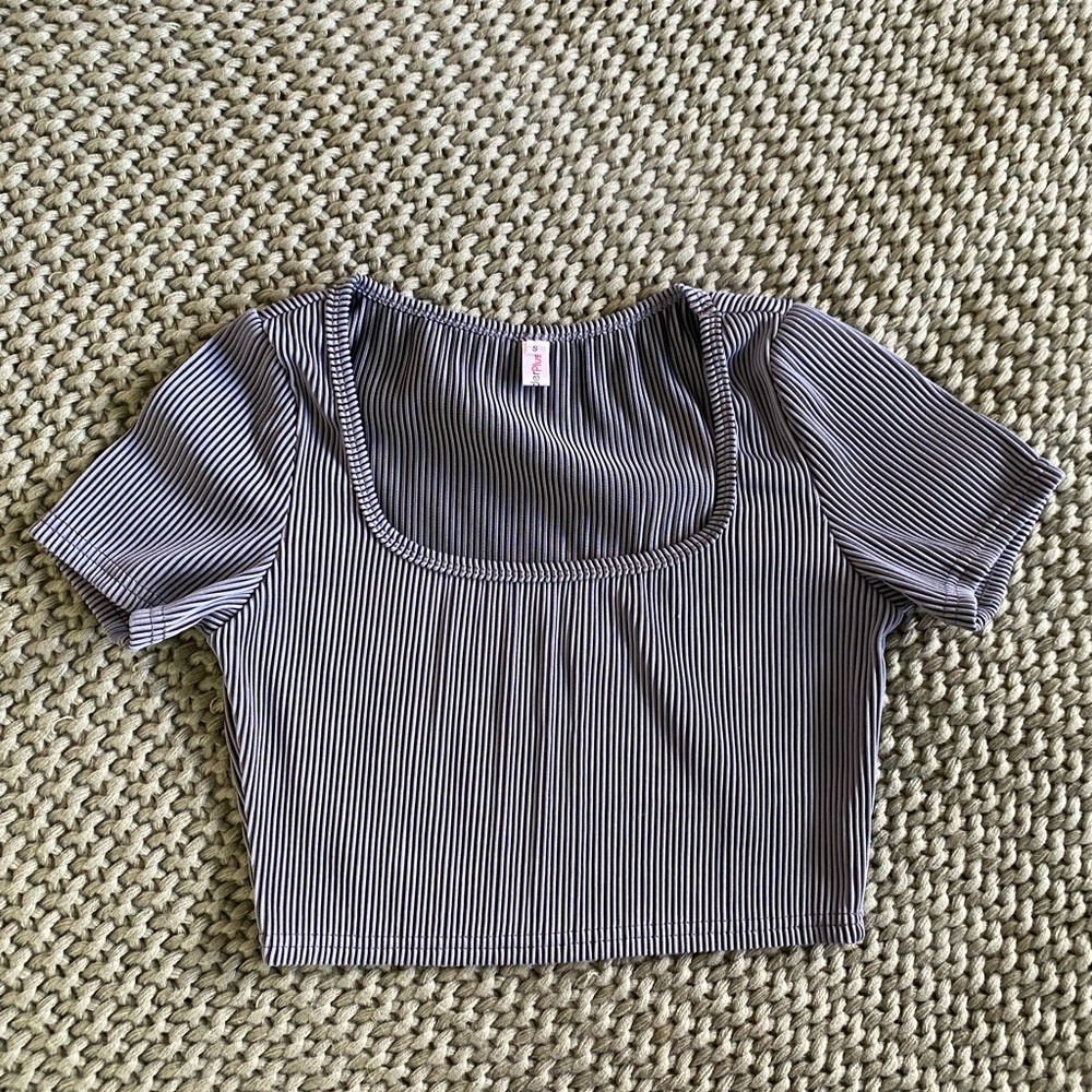Grey Crop Top